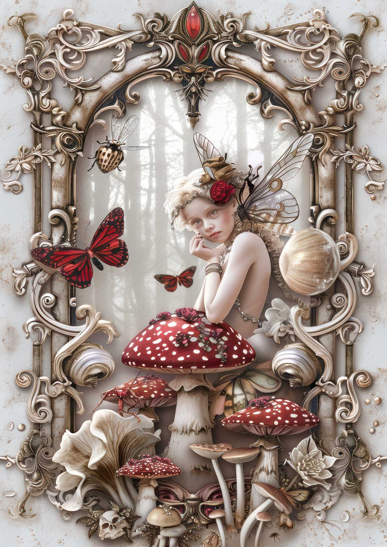 Crimson white fairires